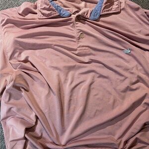 Southern Marsh Men's Coral Striped Polo